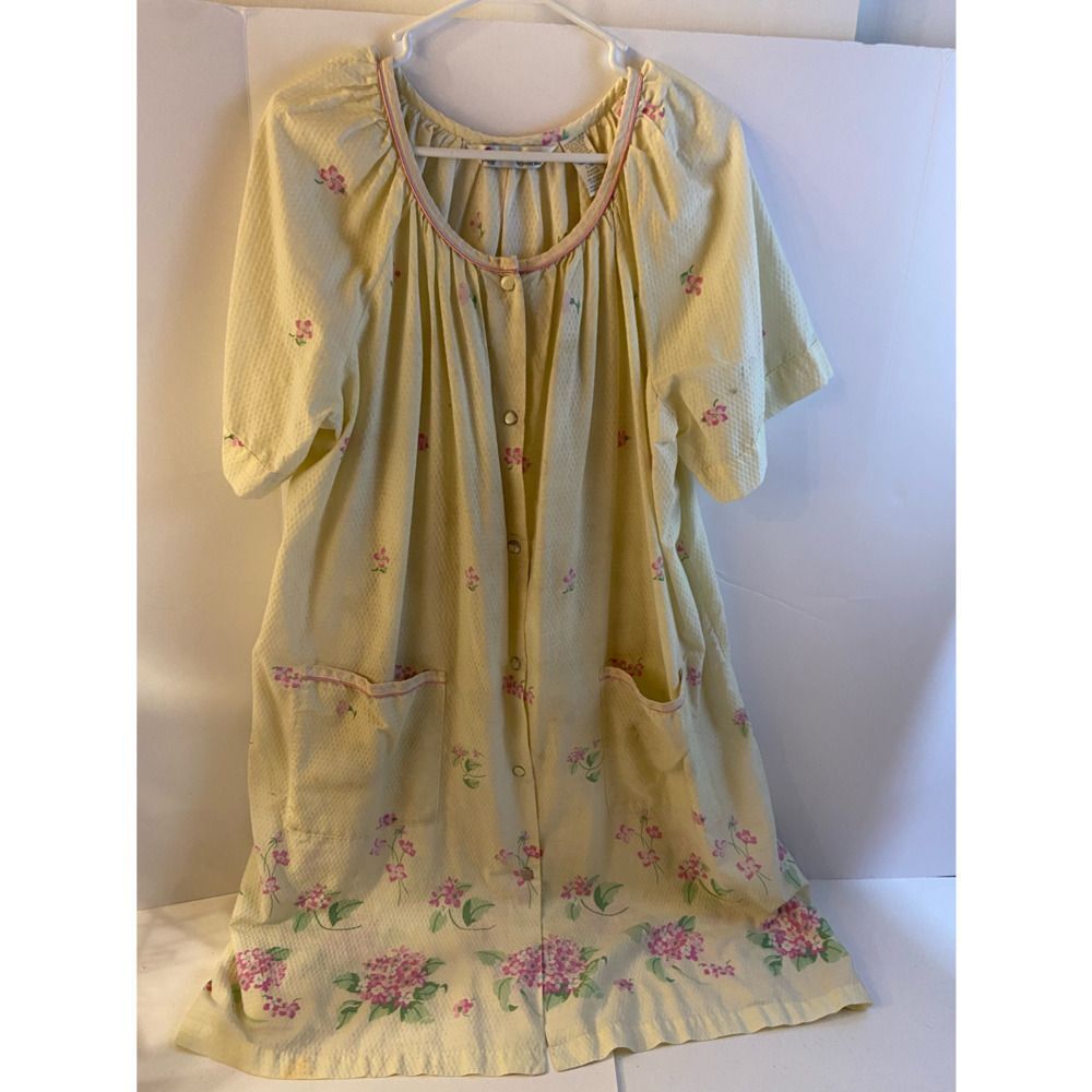 Jasmine Rose Morning Glory vintage house coat defect large